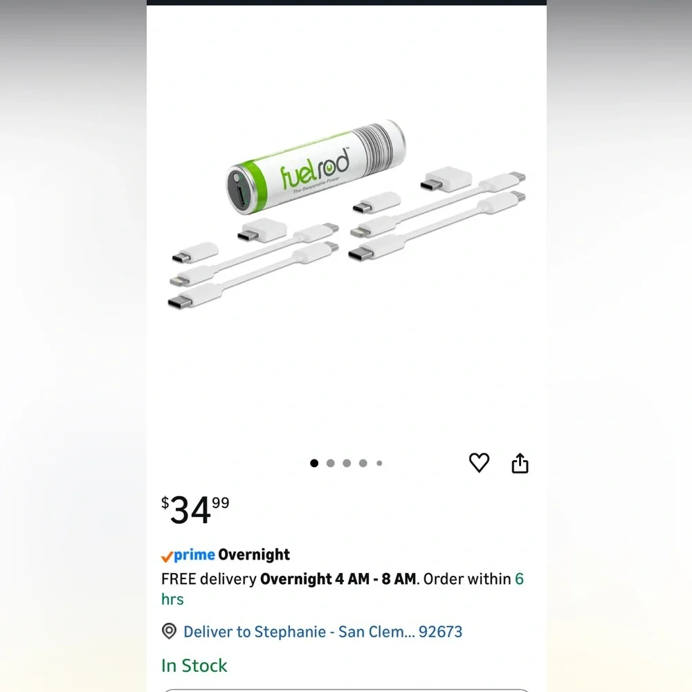 White Portable Charger Set - Picture 6 of 6